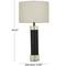 Black Marble Slender Stand Table Lamp with Drum Shade 15" x 15" x 29"